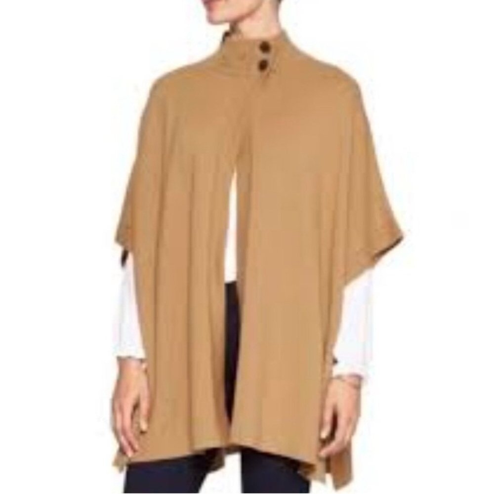 Banana Republic factory sweater cape‎ open front caramel color size XS/S